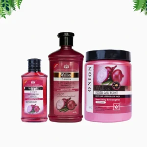 Wellice Onion Hair Shampoo, Mask & Oil