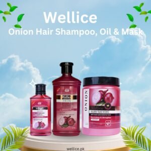 wellice onion hair shampoo, oil, mask

