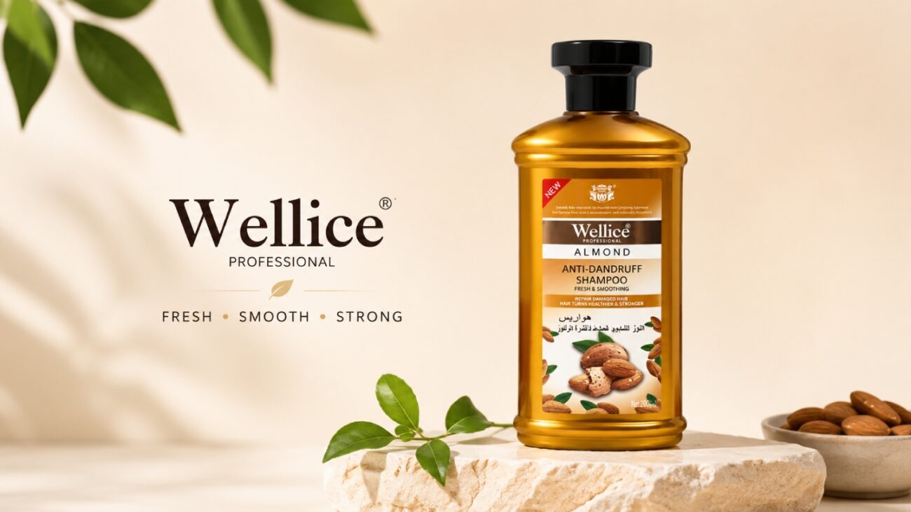 Wellice Anti-Dandruff Almond Shampoo for dandruff control and healthy scalp care