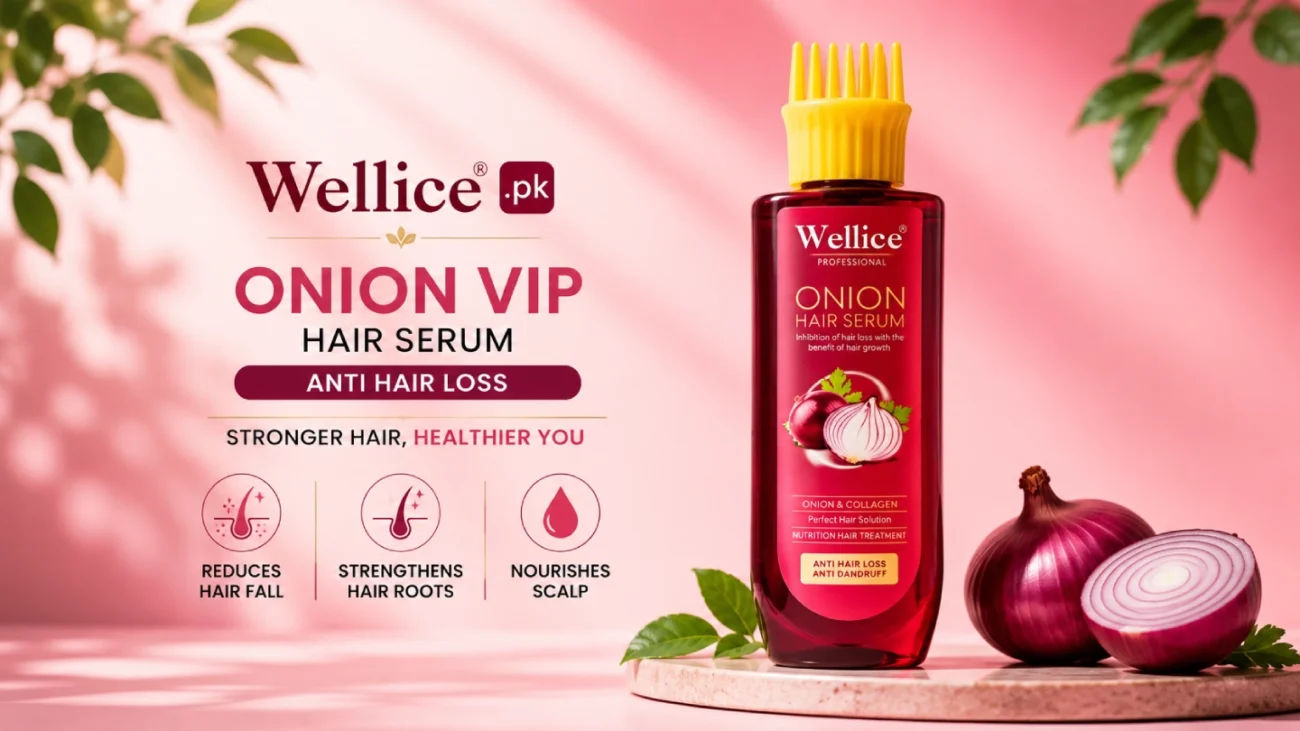 Wellice Onion VIP Hair Serum Anti Hair Loss 200ml for stronger, healthier, and shinier hair