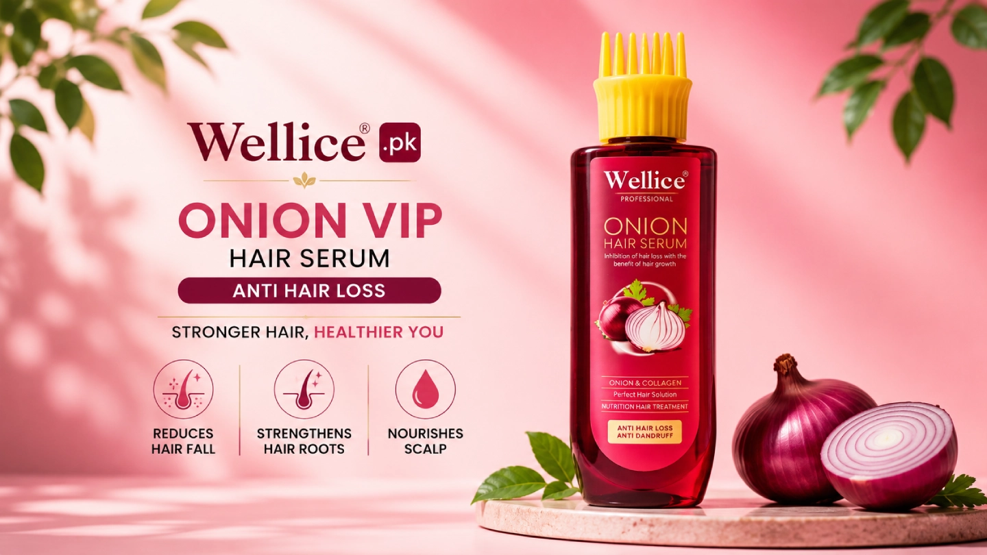 Wellice Onion VIP Hair Serum Anti Hair Loss 200ml for stronger, healthier, and shinier hair