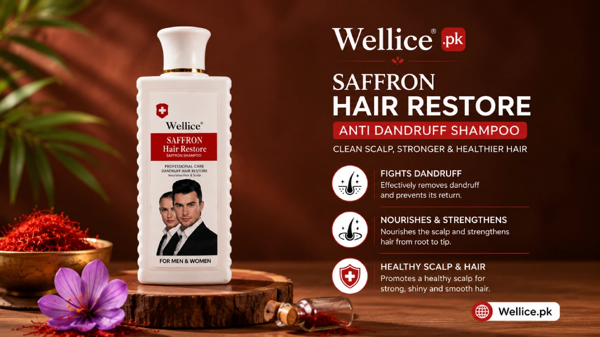 How to use Wellice Anti Dandruff Hair Restore Saffron Shampoo for healthy hair
