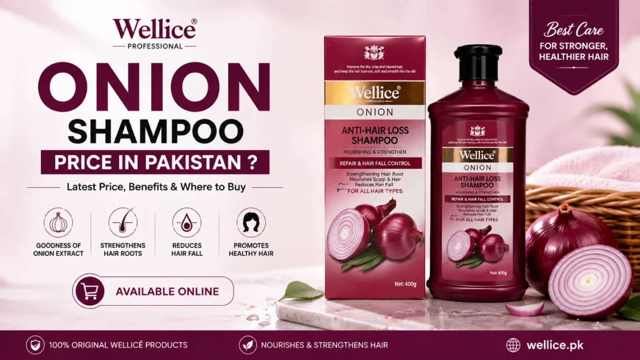 Wellice Onion Shampoo 400g for hair care