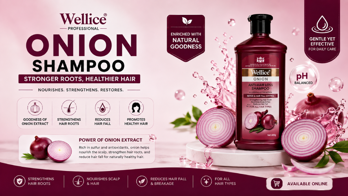 Wellice Onion Anti-Hair Loss Shampoo 400g