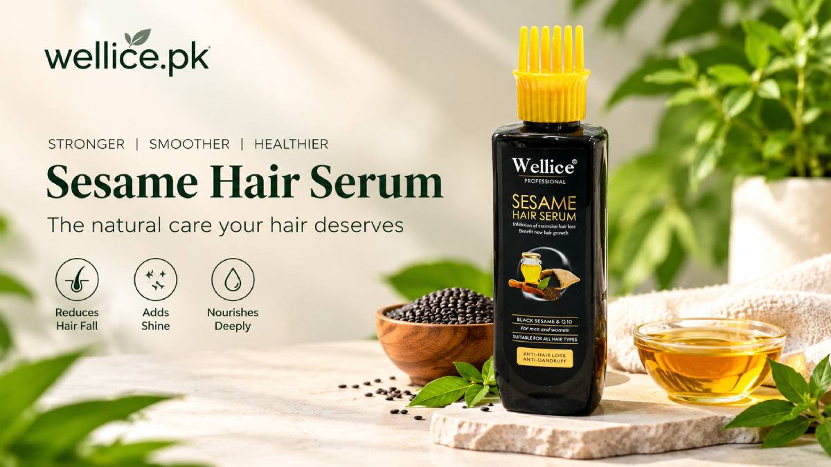 Wellice Sesame Hair Serum for dry and frizzy hair care