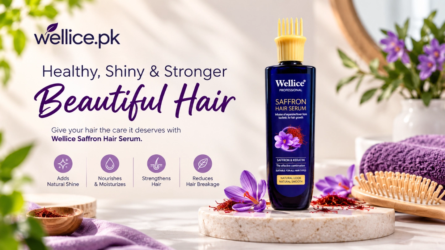 Wellice Saffron Hair Serum for smooth and manageable hair